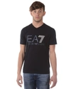Ea7 Man T-shirt Midnight Blue Size 3xl Cotton In Black