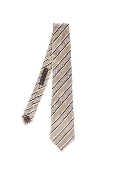 Etro Tie Stripes In Beige
