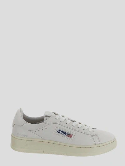 Autry Sneakers In <p> White Sneakers With Round Toe