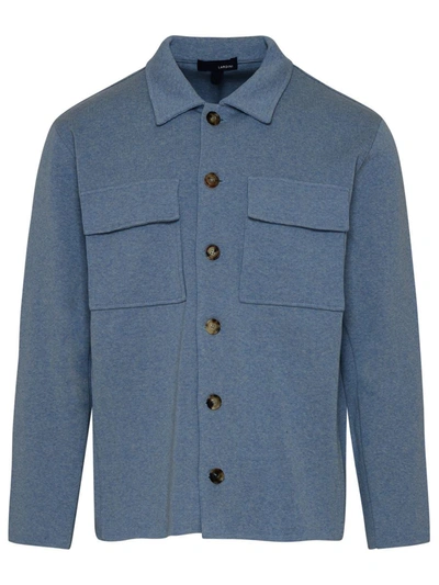 Lardini Cardigan In Cotone Azzurro In Light Blue