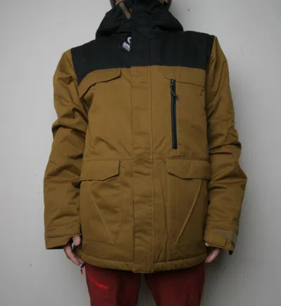 Pre-owned 686 Infinity Insulated Jacket (l) Breen Colorblock M2w117-bren In Green