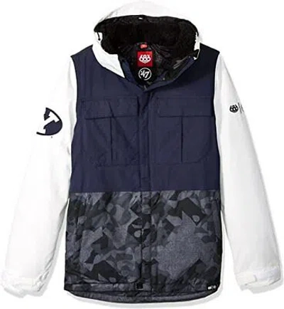 Pre-owned 686 Victory Insulated Jacket (l) Byu Blue U1w11001-byub