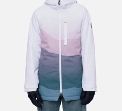 Pre-owned 686 Women Dream Insulated Jacket (s) White Dusty Mountain Sunset M2w310-wdmt