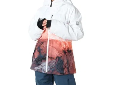 Pre-owned 686 Women Hydra Insulated Jacket (s) Cloud Break M2w304-clbr In White