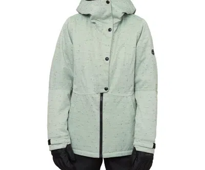 Pre-owned 686 Women Rumor Insulated Jacket (s) Dusty Sage Slub M2w307-dslb In Green