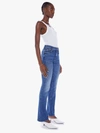 Mother The Outside Mid Rise Bootcut Jeans In Dark And Stormy Night In Blue