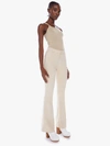 Mother Hustler Flood Jeans In Feather Grey In White