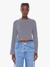 Mother The Skipper Bell Striped Top In Navy