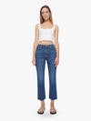 Mother The Tomcat High Waist Straight Leg Ankle Jeans In Blue