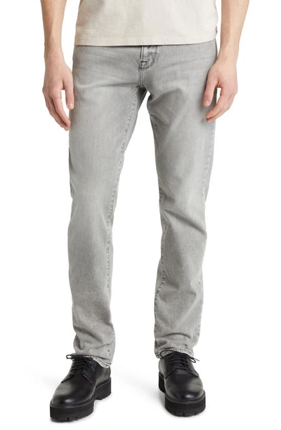 Frame L'homme Slim-fit Faded Denim Jeans In Grey