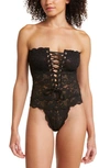 WE ARE HAH SPINSTER REVERSIBLE LACE BODYSUIT
