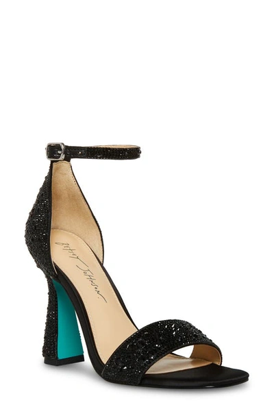 Betsey Johnson Dani Ankle Strap Sandal In Black