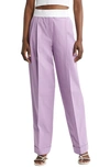 Nackiyé Gentlewoman Pleated High Waist Cotton Gabardine Trousers In Lilac