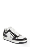 Prada Downtown Logo Low Top Sneaker In White/ Black