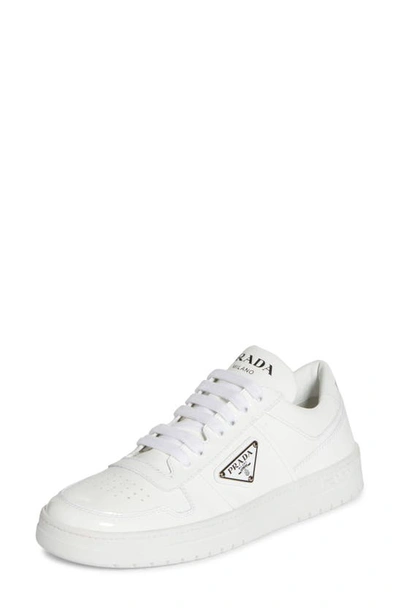 Prada Downtown Logo Low Top Sneaker In White