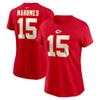Nike Women's  Patrick Mahomes Red Kansas City Chiefs Player Name And Number T-shirt In Red