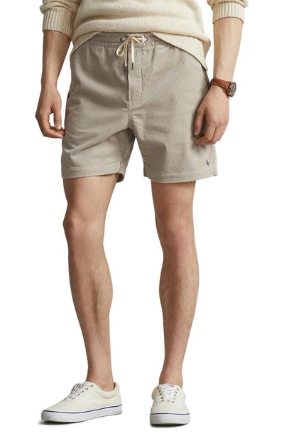 Polo Ralph Lauren Corduroy Prepster Shorts In Khaki