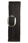 TOM FORD OVAL BUCKLE WOVEN BELT