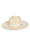 Brixton Jo Straw Rancher Hat In Natural/ Off White