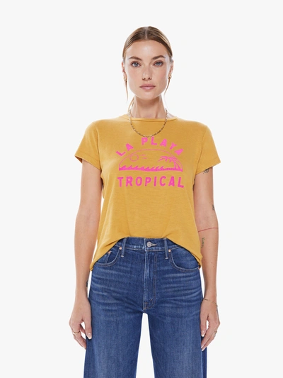 Mother The Sinful Crewneck Tee In Yellow