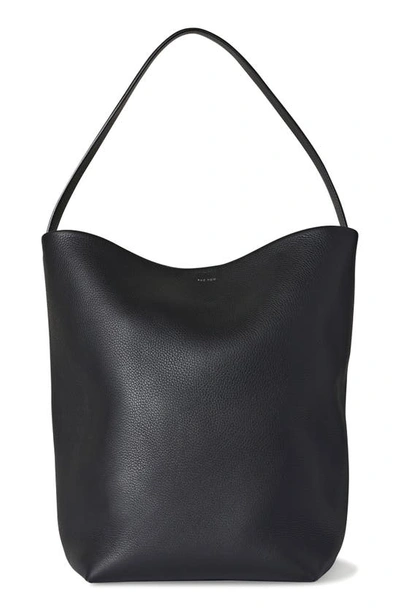 The Row Park North/south Leather Tote In Black Pld