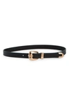 Petit Moments Etched Buckle Belt In Black