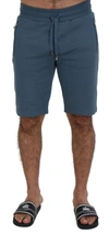 Dolce & Gabbana Blue Cotton Bermuda Casual S Shorts In Blue