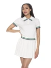 Alexia Admor Lena Stripe Short Sleeve Polo Sweater In Multi