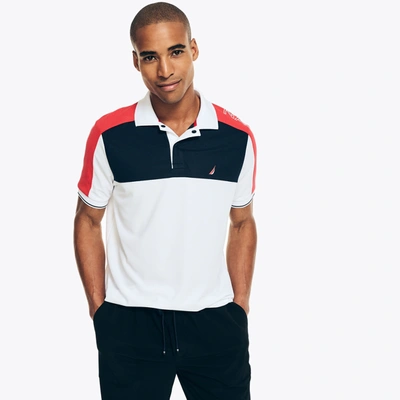 Nautica Mens Navtech Sustainably Crafted Classic Fit Polo In White