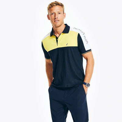 Nautica Mens Navtech Sustainably Crafted Classic Fit Polo In Blue