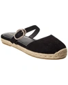 STUART WEITZMAN CRYSTAL BUCKLE SUEDE ESPADRILLE