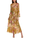 JOHNNY WAS VINTAGE ROSE STEFANI SILK MAXI DRESS