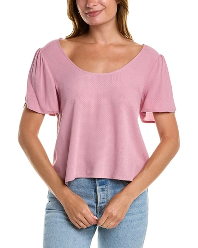 Saltwater Luxe Tulip Sleeve Top In Pink