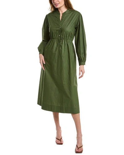 Johnny Was Relaxed Henley Dress In Green