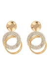 Tasha Pavé Crystal Interlocked Circle Drop Earrings In Gold
