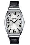 Tissot Heritage Porto Swiss Quartz Leather Strap Watch, 21mm In Silver