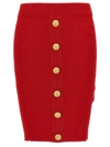 Balmain Knee-length Mini Skirt In Red