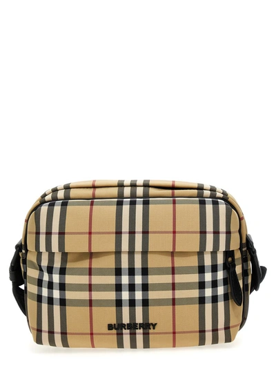 Burberry Paddy Check Motif Crossbody Bag In Archive_beige