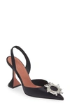 AMINA MUADDI BEGUM GLASS POINTED TOE SLINGBACK PUMP