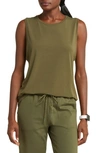 Zella Work For It Easy Tank Top In Olive Night