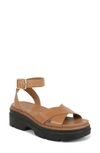 Naturalizer Darry-sandal Ankle Strap Sandals In Toffee Brown Leather