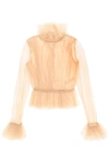 Khaite Long-sleeve Tulle Blouse