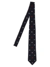 ETRO ALL-OVER LOGO TIE. TIES, PAPILLON BLUE