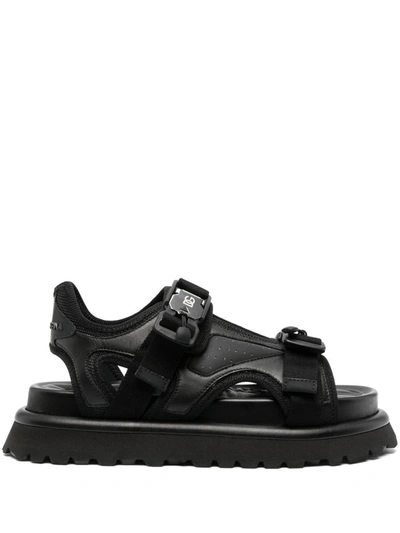 Dolce & Gabbana Open-toe Leather Sandals In Black