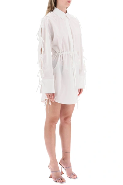 Msgm Shirt Mini Dress In White