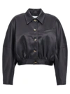 Ganni Long Sleeve Double Satin Short Jacket