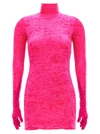 VETEMENTS VELVET STYLING MINI DRESS DRESSES FUCHSIA