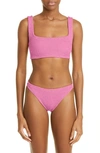 HUNZA G CRINKLE TWO-PIECE SWIMSUIT