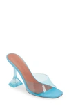 Amina Muaddi Lupita Clear Sandal In Pvc Sky