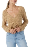 O'NEILL HARBOR OPEN STITCH CINCH FRONT SWEATER